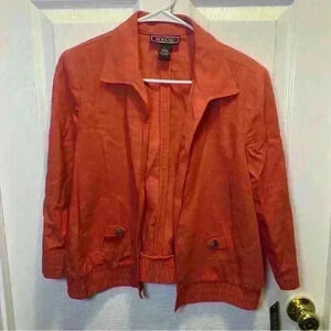 NYCC Women’s Open Orange Blazer Jacket Career Business Size Small